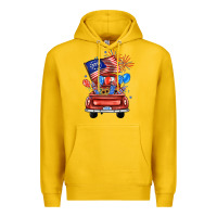 Lemon farm truck,america flag Premium Hoodie - JahusDesignShop