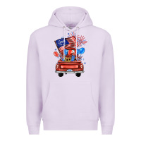 Lilac farm truck,america flag Premium Hoodie - JahusDesignShop