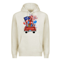 Oatmeal Heather farm truck,america flag Premium Hoodie - JahusDesignShop