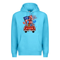 Ocean Blue farm truck,america flag Premium Hoodie - JahusDesignShop