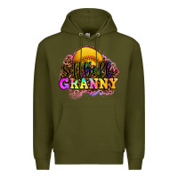 Army Green softball granny Premium Hoodie - OliviaCreatesArt