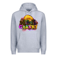 Heather Grey softball granny Premium Hoodie - OliviaCreatesArt