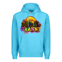 Ocean Blue softball granny Premium Hoodie - OliviaCreatesArt