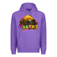 Purple softball granny Premium Hoodie - OliviaCreatesArt