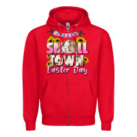 Red Small town Easter Day Zipper Hoodie - CowGirlArtShop
