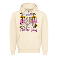 Small Town Easter Day Zipper Hoodie | Teevron
