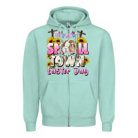Seafoam Small town Easter Day Zipper Hoodie - CowGirlArtShop