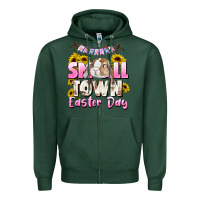 Sports Green Small town Easter Day Zipper Hoodie - CowGirlArtShop