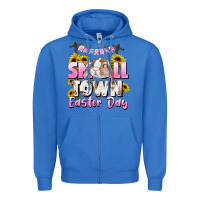 True Royal Small town Easter Day Zipper Hoodie - CowGirlArtShop