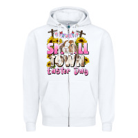 White Small town Easter Day Zipper Hoodie - CowGirlArtShop