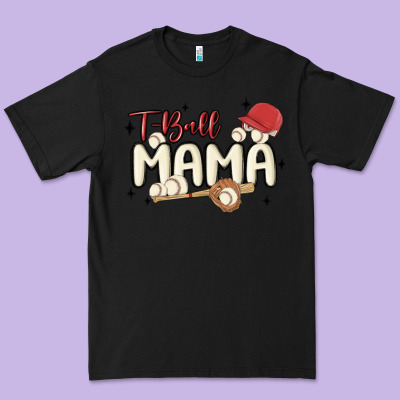 T Ball Mama Baseball Premium Tee Designed By Maliassmallbusiness