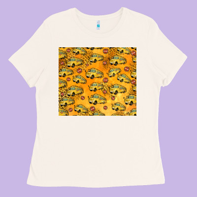School Bus Pattern Tumbler 20oz Ladies Tee Designed By Jasminsmagicworld