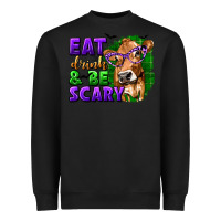 Black Eat Drink and Be Scary with Halloween Heavyweight Sweatshirt - texasbilliewilder