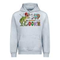 Heather Grey 3 up 3 down rex Urban Hoodie - CowhideDigitalArt