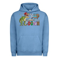 Pigment Pebble Blue 3 up 3 down rex Urban Hoodie - CowhideDigitalArt