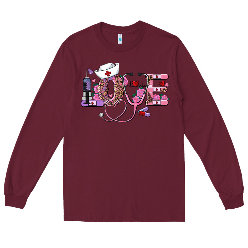 Valentines Day Nurse Love Long Sleeve Tee by RanaPortraitStore | Teevron