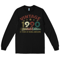 Black Vintage 1990 Limited Edition 31 Years Of Being Awesome Long Sleeve Tee - Bettercallsaul