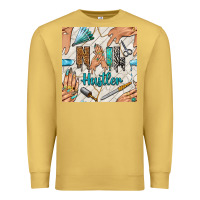 Antique Gold hail hustler and nail art hands with glitter polish seamless pattern b Premium Sweatshirt - BundleAndBundleShop