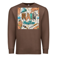 Chestnut hail hustler and nail art hands with glitter polish seamless pattern b Premium Sweatshirt - BundleAndBundleShop