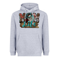 Heather Grey Mom life skull Mother's Day Heavyweight Hoodie - FaDigitalArtStudio