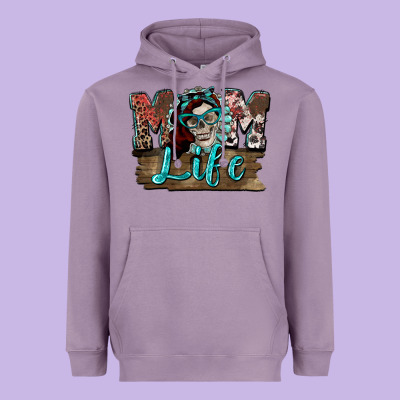 Mom Life Skull Mother's Day Heavyweight Hoodie Designed By Fadigitalartstudio