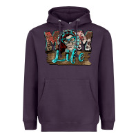 Plum Mom life skull Mother's Day Heavyweight Hoodie - FaDigitalArtStudio