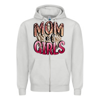 Dove Grey Mom of Girls Mother's Day Zipper Hoodie - CowGirlArtShop