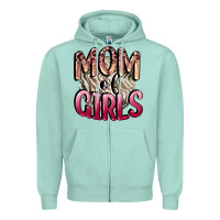 Seafoam Mom of Girls Mother's Day Zipper Hoodie - CowGirlArtShop