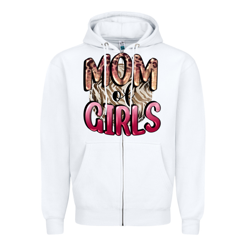 Mom Of Girls Mother's Day Zipper Hoodie by CowGirlArtShop | Teevron