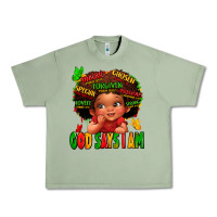 Oil Green god says i am juneteenth kid Urban Heavy Tee - LillyAllenDesigns