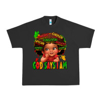 Pigment Black god says i am juneteenth kid Urban Heavy Tee - LillyAllenDesigns