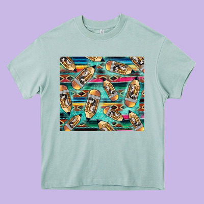 Western Teacher Pencil Heavy Core Tee Designed By Lillyallendesigns