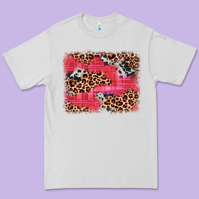 Valentine's Day Cowhide Leopard Background Premium Tee Designed By Jahusdesignshop
