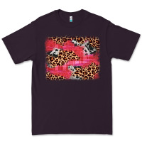 Plum valentine's day cowhide leopard background Premium Tee - JahusDesignShop