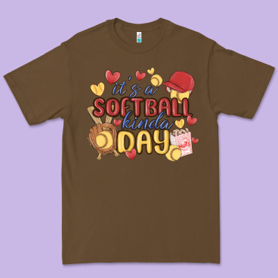 It's A Softball Kinda Day Premium Tee Designed By Maliassmallbusiness