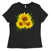 Black maximillian perennial sunflower Ladies Tee - LillyAllenDesigns