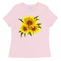 Bubblegum Pink maximillian perennial sunflower Ladies Tee - LillyAllenDesigns