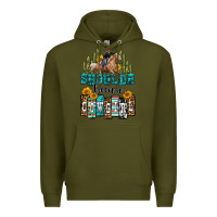 Army Green shoulda been a cowgirl Premium Hoodie - OliviaCreatesArt
