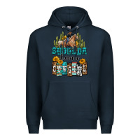 Navy shoulda been a cowgirl Premium Hoodie - OliviaCreatesArt