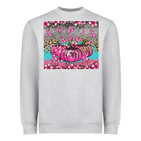 Heather Grey cancer pumpkins Heavyweight Sweatshirt - NancyCooperArtShop