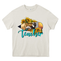 Cream Western Teacher Pencil Heavy Core Tee - LillyAllenDesigns