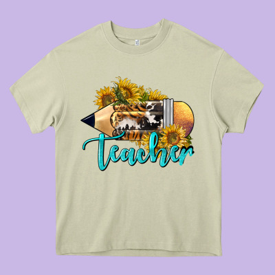 Western Teacher Pencil Heavy Core Tee Designed By Lillyallendesigns