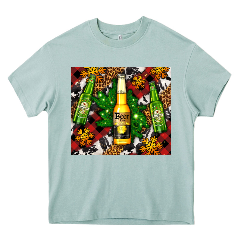 Beer Bottles With Golden Snow Heavy Core Tee by AdoDesignShop | Teevron
