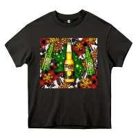 Asphalt beer bottles with golden snow Heavy Core Tee - AdoDesignShop