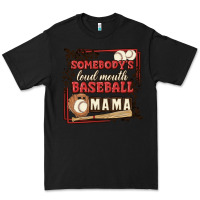 Black somebody's loud mouth baseball mama Premium Tee - MaliasSmallBusiness