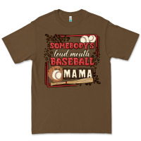 Cacao somebody's loud mouth baseball mama Premium Tee - MaliasSmallBusiness