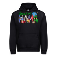 Black baseball mama Urban Hoodie - CowhideDigitalArt