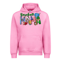 Fuchsia Pink baseball mama Urban Hoodie - CowhideDigitalArt