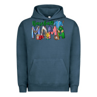 Pigment Midnight Navy baseball mama Urban Hoodie - CowhideDigitalArt