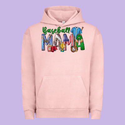 Baseball Mama Urban Hoodie Designed By Cowhidedigitalart